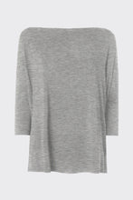 Load image into Gallery viewer, CREW-NECK TOP IN A LIGHT STRETCHY VISCOSE JERSEY WITH A DEEP V-BACK
