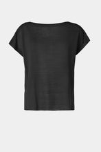 Load image into Gallery viewer, CREW NECK CROPPED TOP IN LINEN/VISCOSE JERSEY
