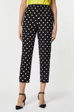 Load image into Gallery viewer, CARROT PANTS IN POLKA DOT PRINTED VISCOSE WITH ELASTICIZED WAIST
