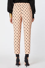 Load image into Gallery viewer, CARROT PANTS IN POLKA DOT PRINTED VISCOSE WITH ELASTICIZED WAIST
