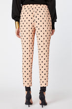 Load image into Gallery viewer, CARROT PANTS IN POLKA DOT PRINTED VISCOSE WITH ELASTICIZED WAIST
