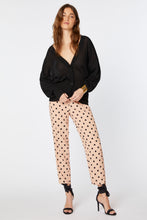 Load image into Gallery viewer, CARROT PANTS IN POLKA DOT PRINTED VISCOSE WITH ELASTICIZED WAIST
