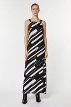 Load image into Gallery viewer, HALTER NECK MAXI DRESS IN STRIPE-PRINTED VISCOSE
