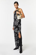 Load image into Gallery viewer, HALTER NECK MAXI DRESS IN FLORAL-PRINTED VISCOSE
