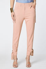 Load image into Gallery viewer, CARGO PANTS IN STRETCHY VISCOSE CREPE WITH ANKLE STRAPS
