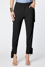 Load image into Gallery viewer, CARGO PANTS IN STRETCHY VISCOSE CREPE WITH ANKLE STRAPS
