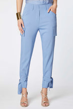 Load image into Gallery viewer, CARGO PANTS IN STRETCHY VISCOSE CREPE WITH ANKLE STRAPS
