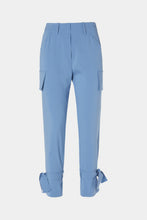Load image into Gallery viewer, CARGO PANTS IN STRETCHY VISCOSE CREPE WITH ANKLE STRAPS
