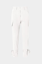 Load image into Gallery viewer, CARGO PANTS IN STRETCHY VISCOSE CREPE WITH ANKLE STRAPS
