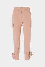 Load image into Gallery viewer, CARGO PANTS IN STRETCHY VISCOSE CREPE WITH ANKLE STRAPS
