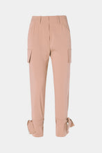 Load image into Gallery viewer, CARGO PANTS IN STRETCHY VISCOSE CREPE WITH ANKLE STRAPS
