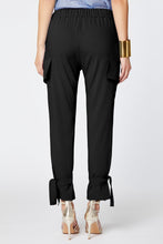 Load image into Gallery viewer, CARGO PANTS IN STRETCHY VISCOSE CREPE WITH ANKLE STRAPS
