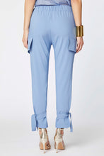 Load image into Gallery viewer, CARGO PANTS IN STRETCHY VISCOSE CREPE WITH ANKLE STRAPS
