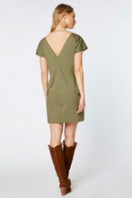 Load image into Gallery viewer, EGG-SHAPED DRESS IN STRETCHY COTTON POPLIN WITH DOUBLE V NECK

