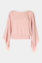 Load image into Gallery viewer, BLOUSE IN CRÊPE DE CHINE WITH LONG DRAPED SLEEVES
