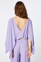 Load image into Gallery viewer, BLOUSE IN CRÊPE DE CHINE WITH LONG DRAPED SLEEVES
