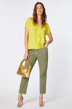 Load image into Gallery viewer, BLOUSE IN CRÊPE DE CHINE WITH FLOUNCY DETAIL
