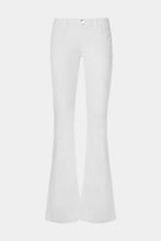 Load image into Gallery viewer, FLARED JEANS IN STRETCH FABRIC WITH SQUARE METAL BUTTONS
