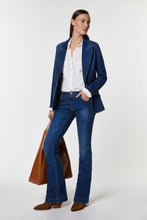 Load image into Gallery viewer, FLARED JEANS IN STRETCH FABRIC WITH GOLDEN METAL BUTTONS
