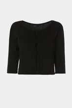 Load image into Gallery viewer, FITTED TOP IN STRETCHY VISCOSE WITH OPENWORK ON THE FRONT
