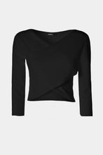 Load image into Gallery viewer, CROPPED TOP IN STRETCHY VISCOSE WITH CROSSOVER FRONT
