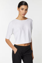 Load image into Gallery viewer, CROPPED VISCOSE-KNIT TOP
