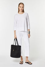 Load image into Gallery viewer, FLARED PANTS IN STRETCHY VISCOSE WITH ELASTICATED WAISTBAND
