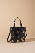 Load image into Gallery viewer, FAUX LEATHER FANCY BAG WITH METAL EYELETS

