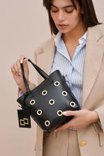 Load image into Gallery viewer, FAUX LEATHER FANCY BAG WITH METAL EYELETS
