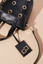 Load image into Gallery viewer, FAUX LEATHER FANCY BAG WITH METAL EYELETS

