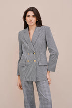 Load image into Gallery viewer, DOUBLE-BREASTED HOUNDSTOOTH BLAZER
