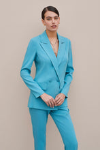 Load image into Gallery viewer, DOUBLE-BREASTED BLAZER IN VISCOSE CREPE WITH FABRIC-COVERED BUTTONS
