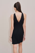 Load image into Gallery viewer, CREPE SATIN DRESS WITH GOLD EYELETS
