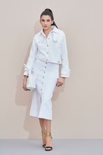 Load image into Gallery viewer, FLARED DENIM SKIRT
