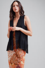 Load image into Gallery viewer, Fringed suede vest
