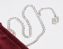Load image into Gallery viewer, BEJEWELLED NECKLACE/BELT WITH TWO ROWS OF WHITE RHINESTONES

