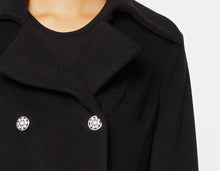 Load image into Gallery viewer, DOUBLE-BREASTED OVERCOAT IN CASHMERE WOOL WITH BEJEWELLED BUTTONS AND RHINESTONES
