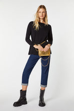 Load image into Gallery viewer, CRYSTAL-EMBELLISHED LEATHER BELT WITH CHAIN

