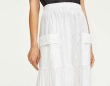 Load image into Gallery viewer, FLOUNCE SKIRT WITH OVERSIZED POCKETS IN POPLIN
