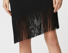 Load image into Gallery viewer, FRINGED MAXI DRESS IN STRETCHY VISCOSE CRÊPE
