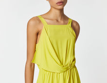Load image into Gallery viewer, CRÊPE DE CHINE DRESS WITH WRAP SKIRT AND ASYMMETRIC PANEL
