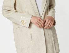 Load image into Gallery viewer, DESTRUCTURED LINEN BLAZER OVER
