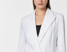 Load image into Gallery viewer, DOUBLE-BREASTED TAILORED BLAZER IN STRETCHY LINEN, UNLINED
