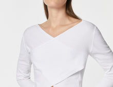 Load image into Gallery viewer, CROPPED TOP IN STRETCHY VISCOSE WITH CROSSOVER FRONT
