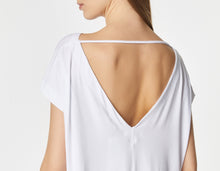 Load image into Gallery viewer, CREW NECK CROPPED TOP IN LIGHT STRETCHY VISCOSE JERSEY

