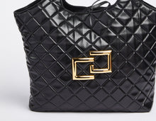 Load image into Gallery viewer, FAUX-LEATHER MAXI TOTE WITH GOLD CG LOGO
